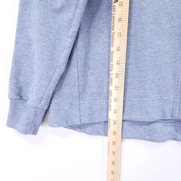 Athleta Sweatshirt Womens Small Farallon Swing Blue Heather Pullover Sweater - Picture 4 of 13